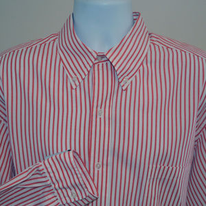 Brooks Brothers Red Striped White Dress Shirt